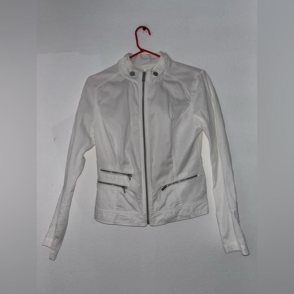Guess White Jacket Size Xsmall - Picture 2 of 13